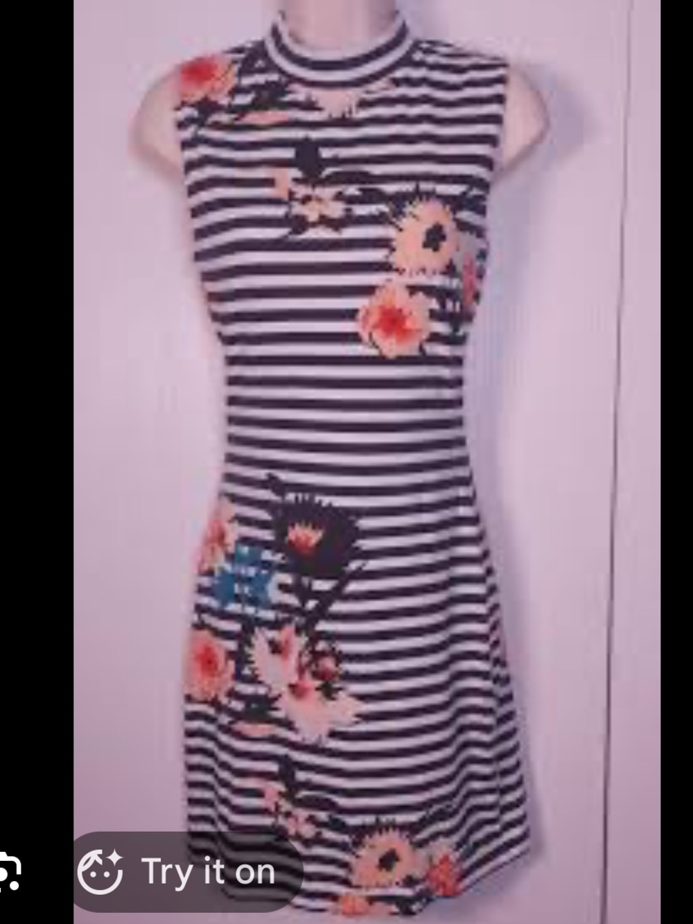 French Connection stripe flower dress